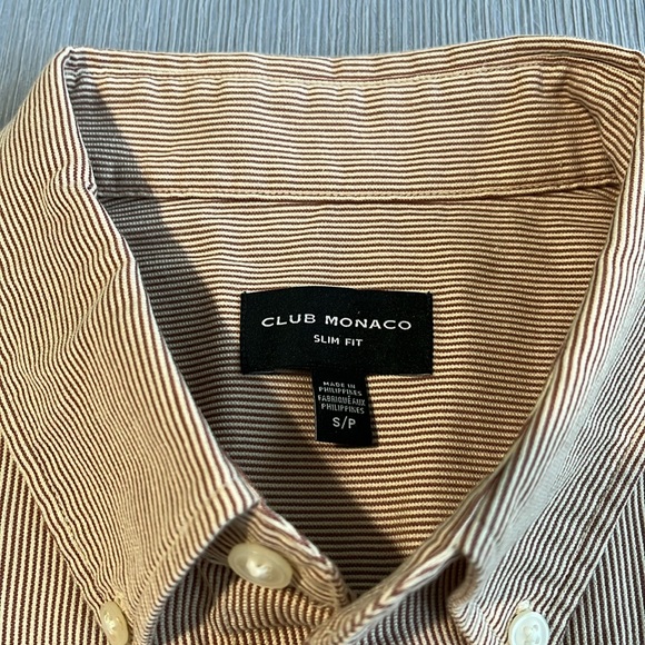 CLUB MONACO⚜️MEN’S SLIM FIT button down shirts sides small size S - Picture 3 of 13